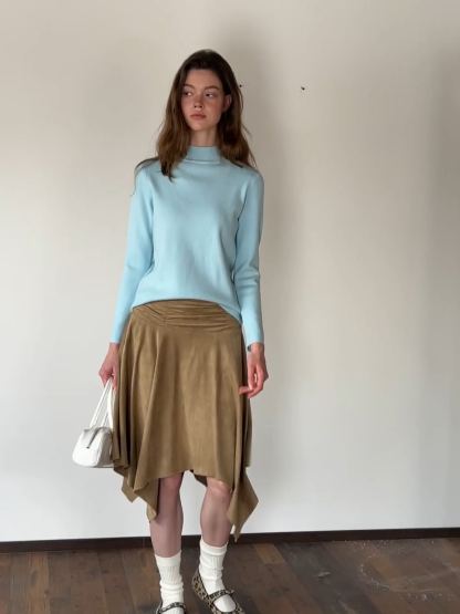 Women Soft Knit Turtleneck Sweater