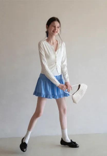 Lightweight Knit Cardigan with Button Front