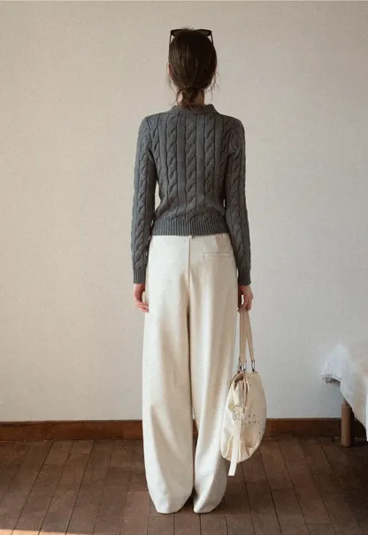 Elegant Wide Leg Trousers High Waist Design for Women