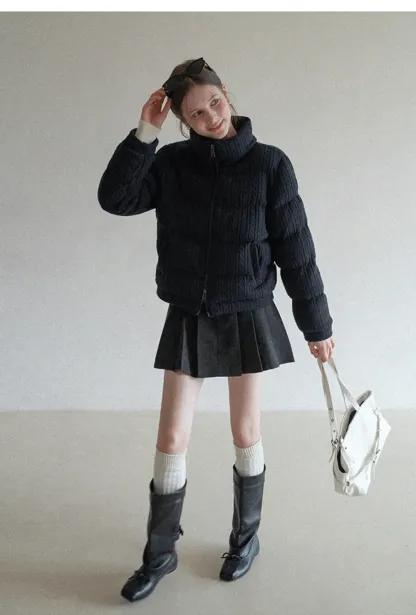 Pleated Mini Skirt with Belt Detail