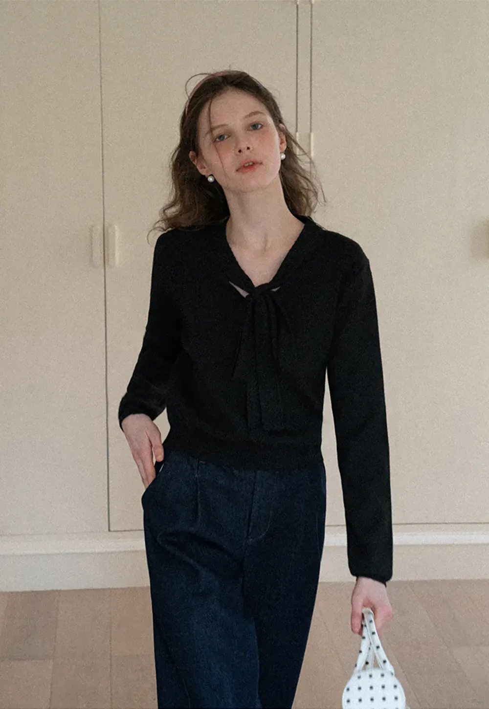 Dark Denim Wide-Leg Pants