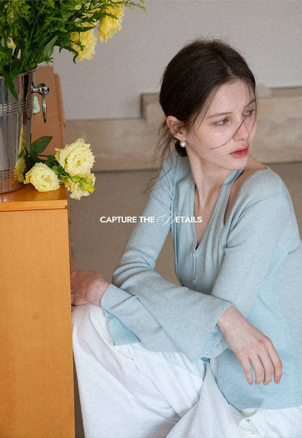 V neck long sleeve knit cardigan with open shoulders