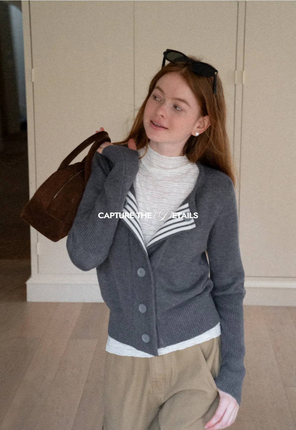 Elegant Basic Knit Sweater with Ribbed Hem and Sleeves