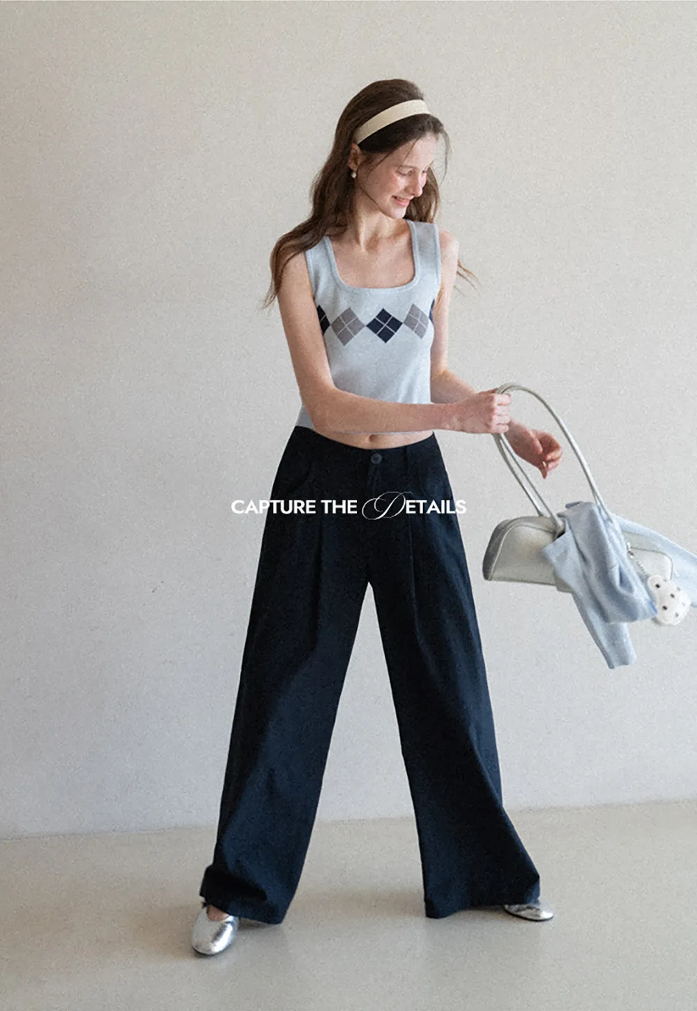 Casual Pants with Wide Legs and Pleats