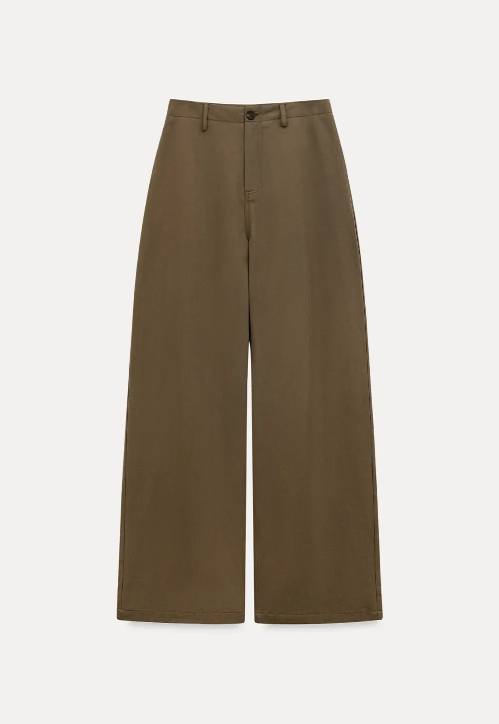 Wide leg casual pants with front pockets and relaxed fit