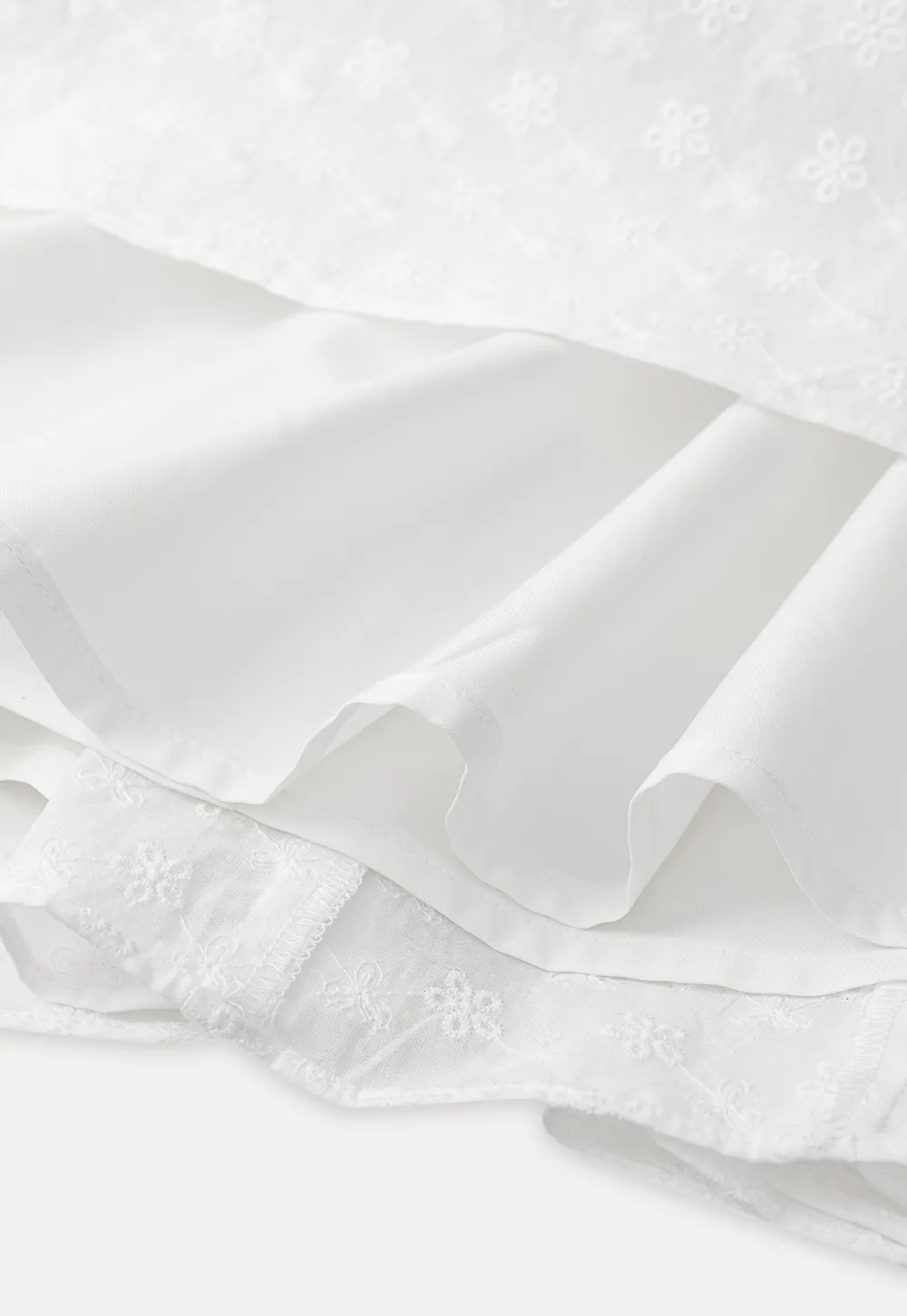 Flared pleated skirt with subtle texture