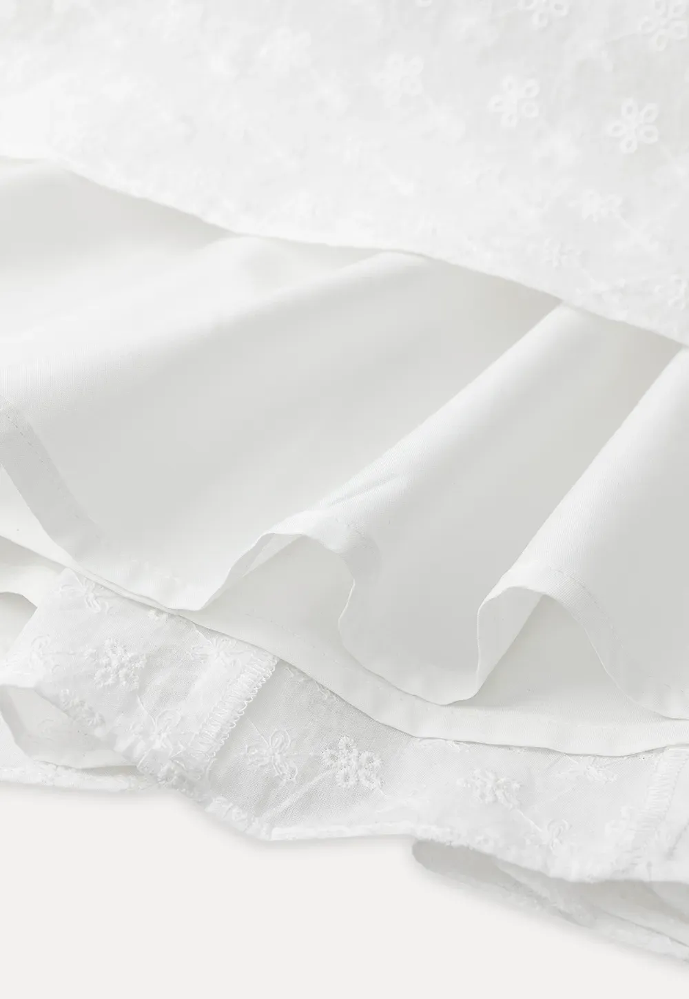 Flared pleated skirt with subtle texture