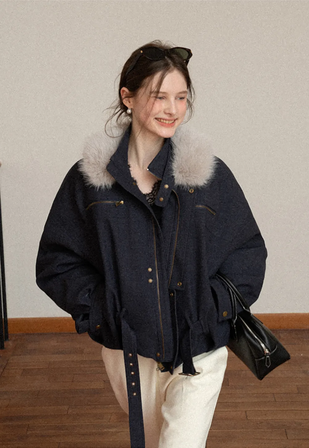 Stylish Fur-Collar Winter Jacket