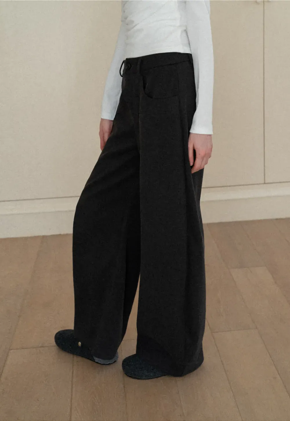 Wide leg high waist casual pants for women