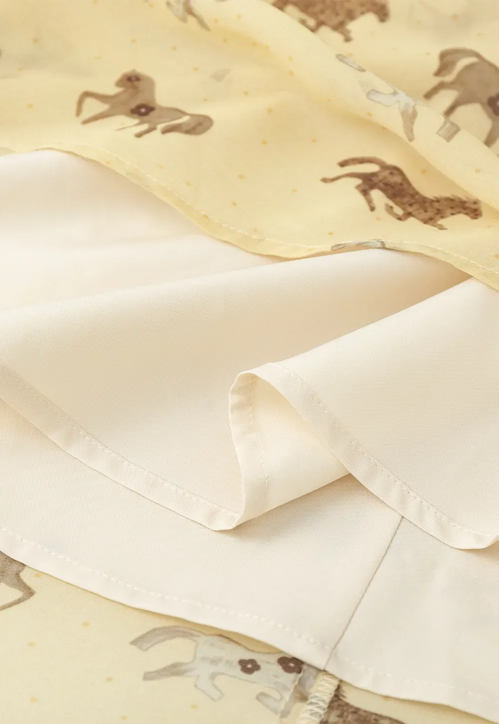 Horse Print Flared Midi Skirt