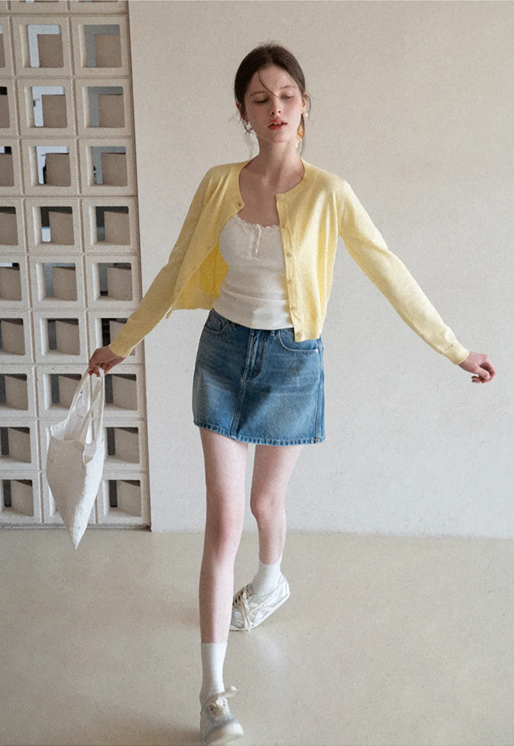 Lightweight Knit Cardigan with Button Front