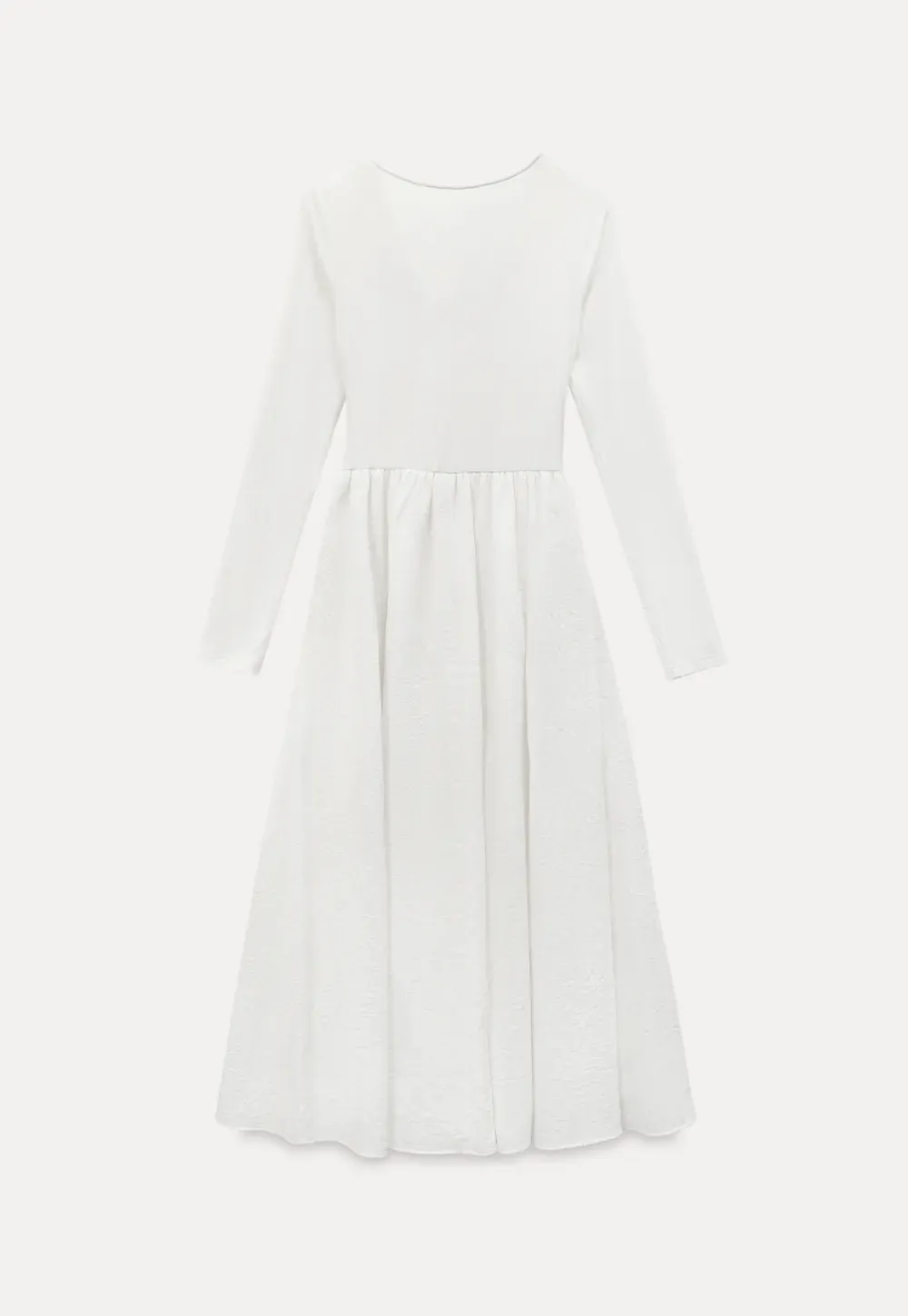 Elegant asymmetrical long sleeve dress with unique belt design