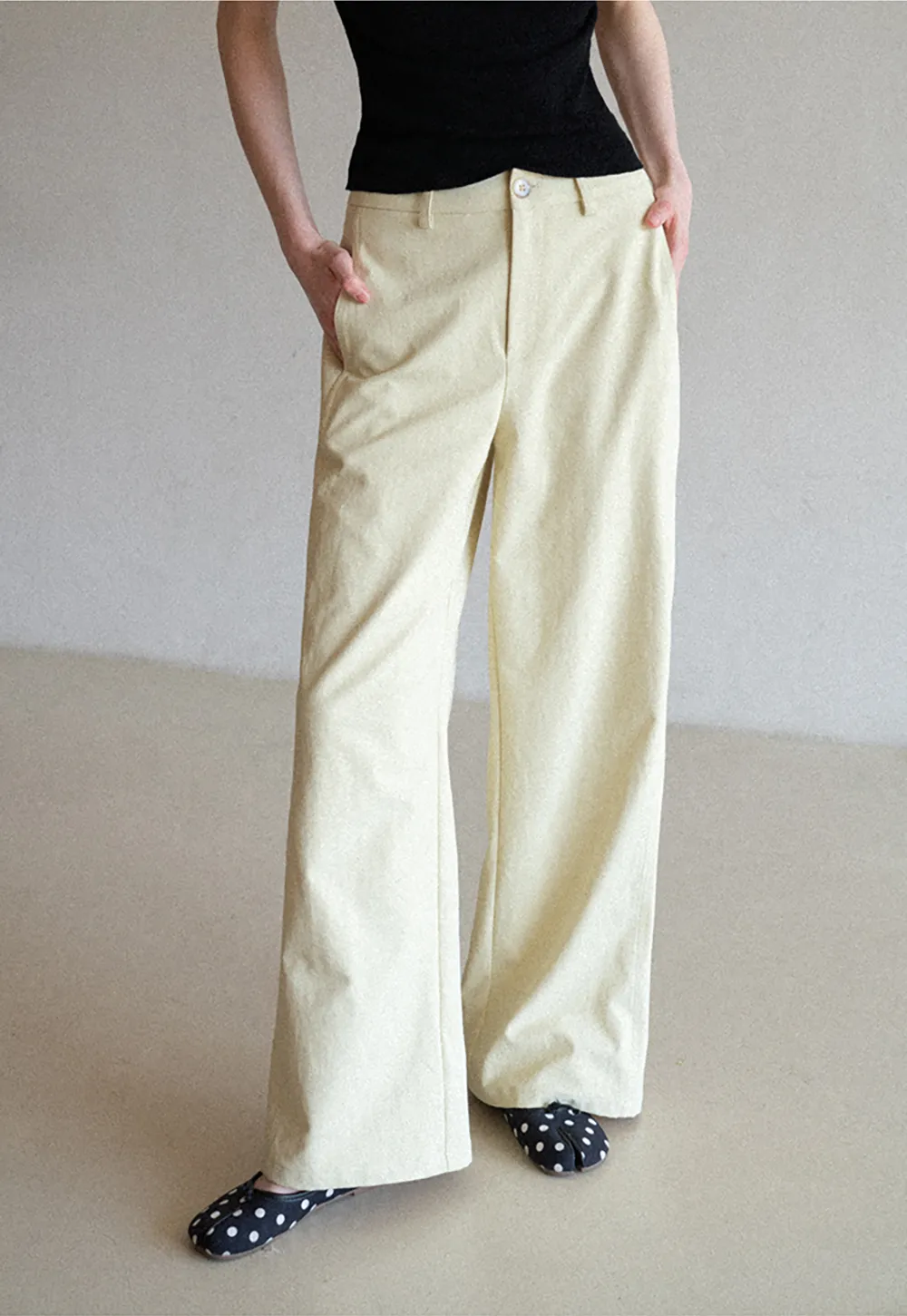 Wide Leg Casual Pants with Front Pockets