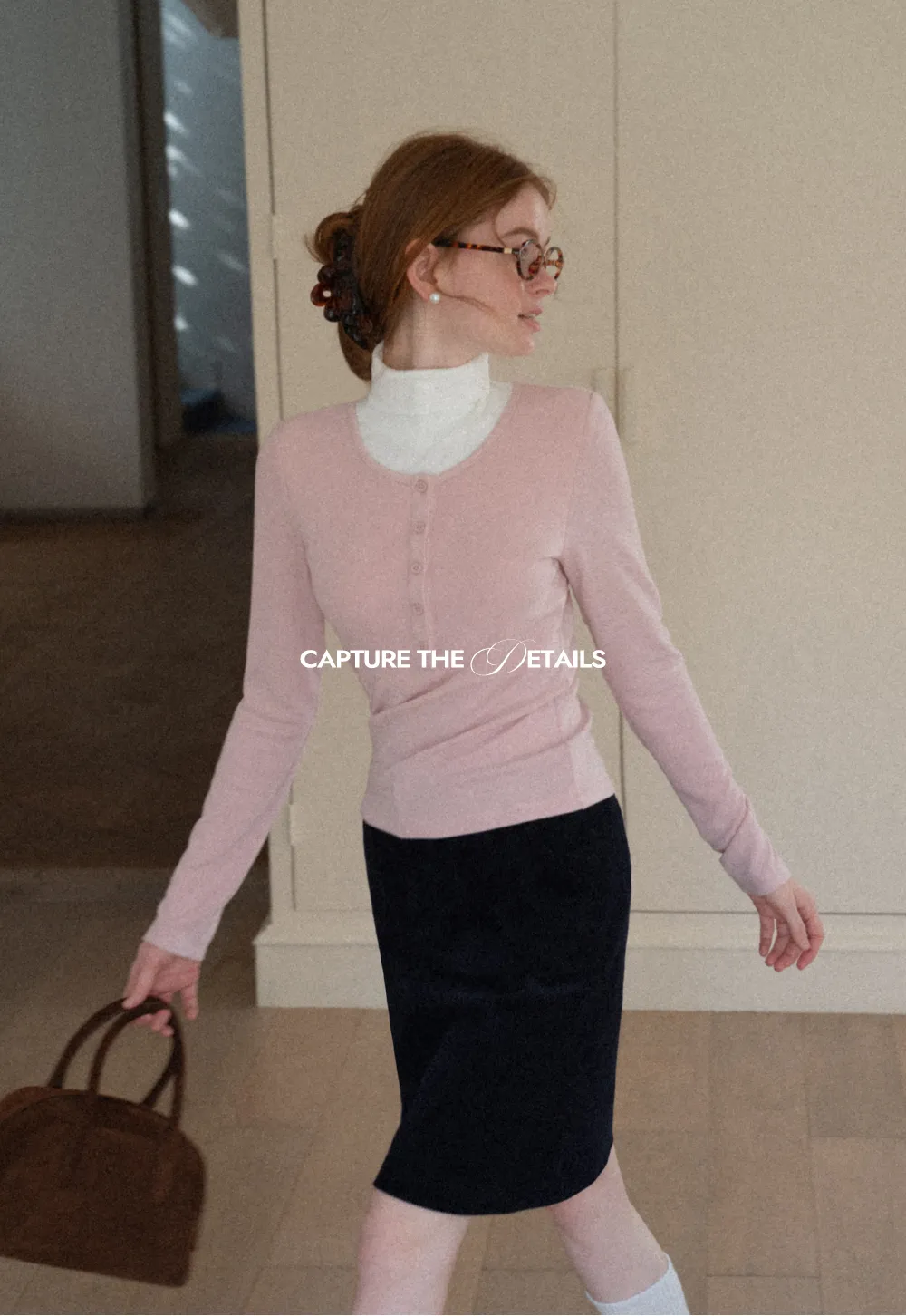 Stylish Gray Long-Sleeve Turtleneck Top