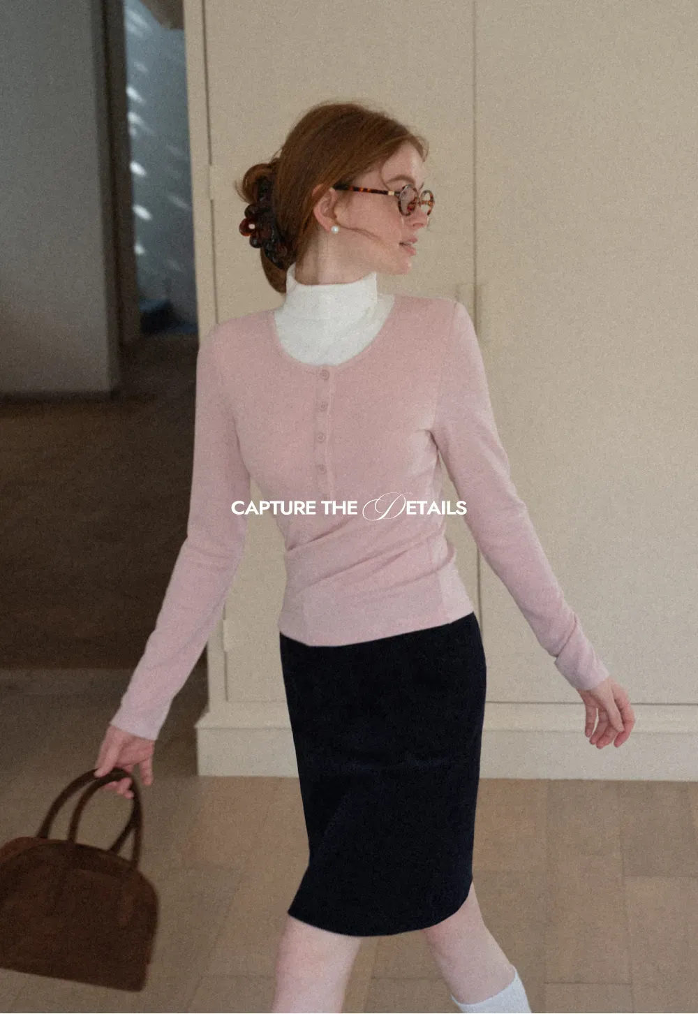 Stylish Gray Long-Sleeve Turtleneck Top