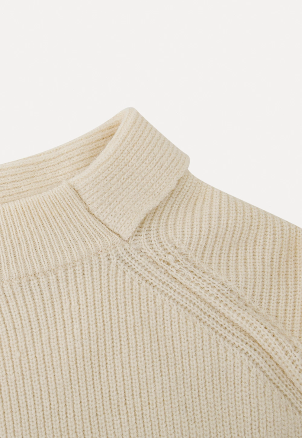 Modern Wrap Mock Neck Knit Top with Long Sleeves