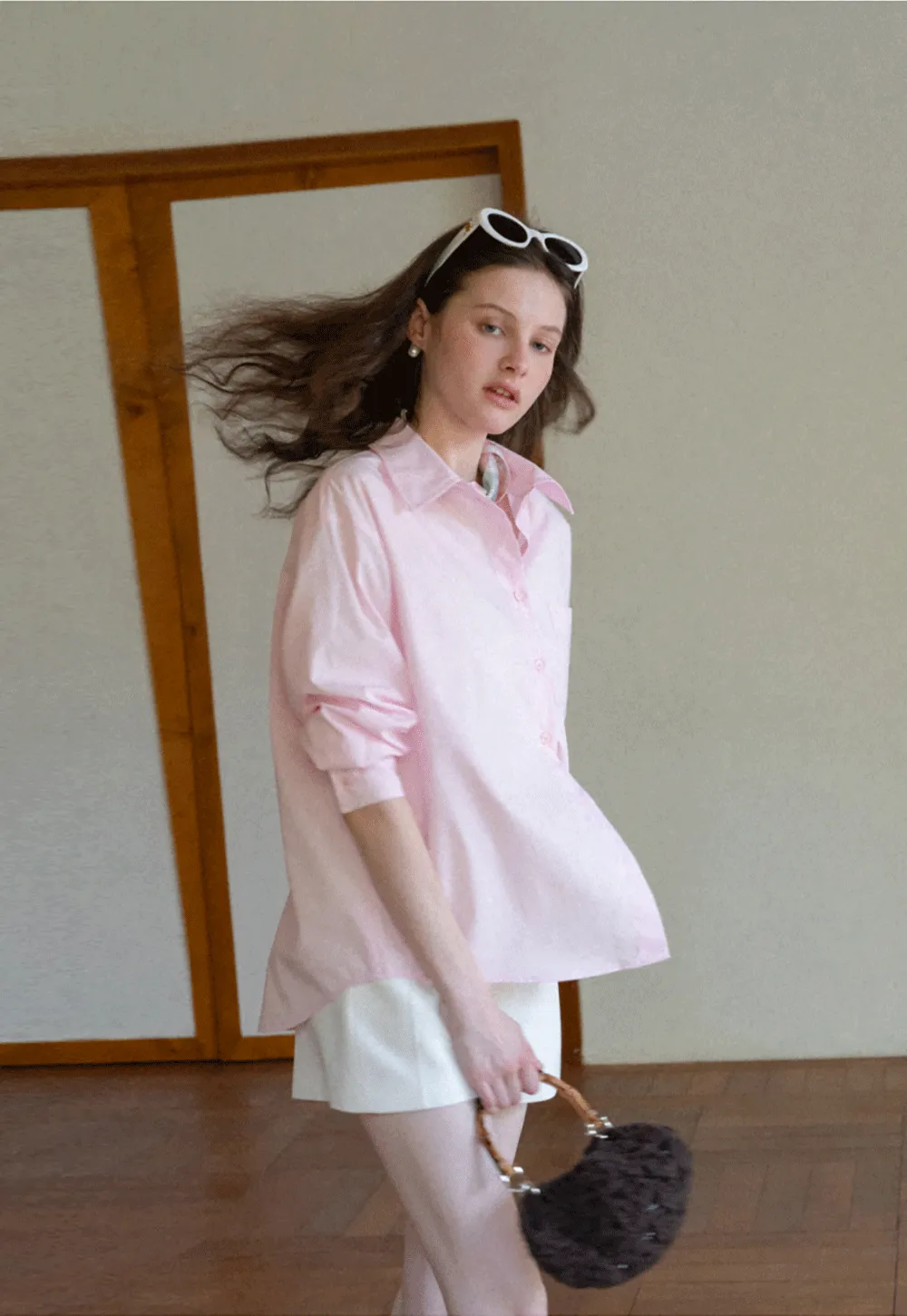 Classic button down shirt with rolled sleeves