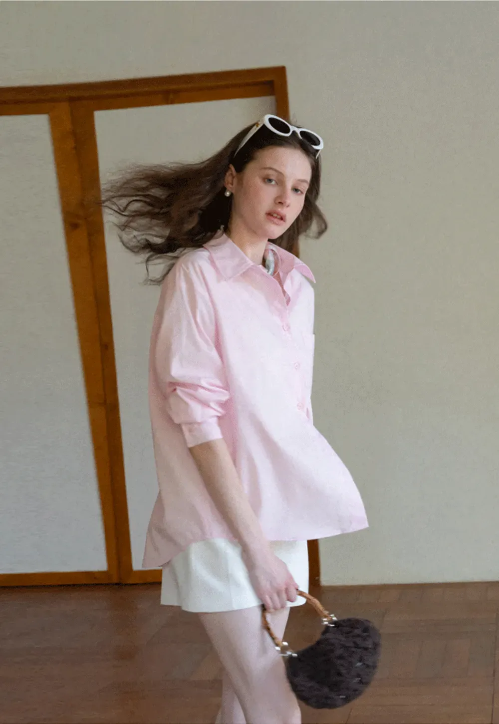 Classic button down shirt with rolled sleeves