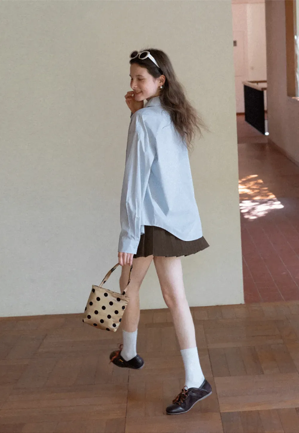 Classic button down shirt with rolled sleeves