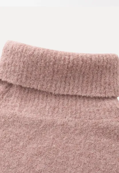 Oversized Turtleneck Knit Sweater