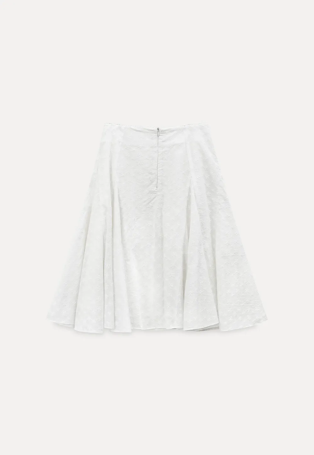 Flared pleated skirt with subtle texture