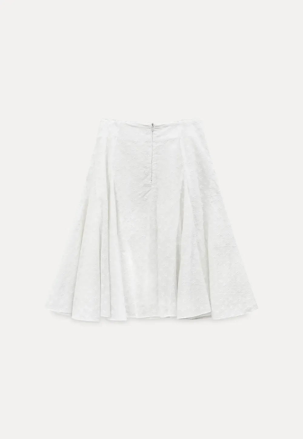 Flared pleated skirt with subtle texture