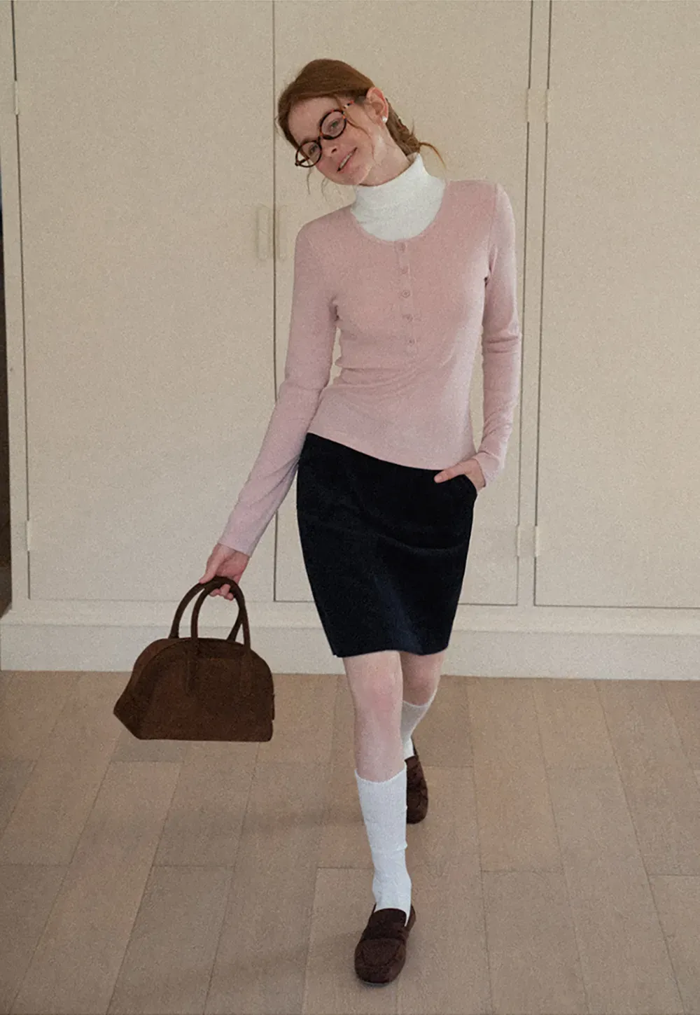 Corduroy Mini Skirt A-Line Design Women's Fashionable Bottoms