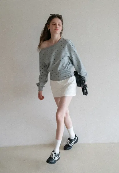 A-line mini skirt with clean lines and simple design