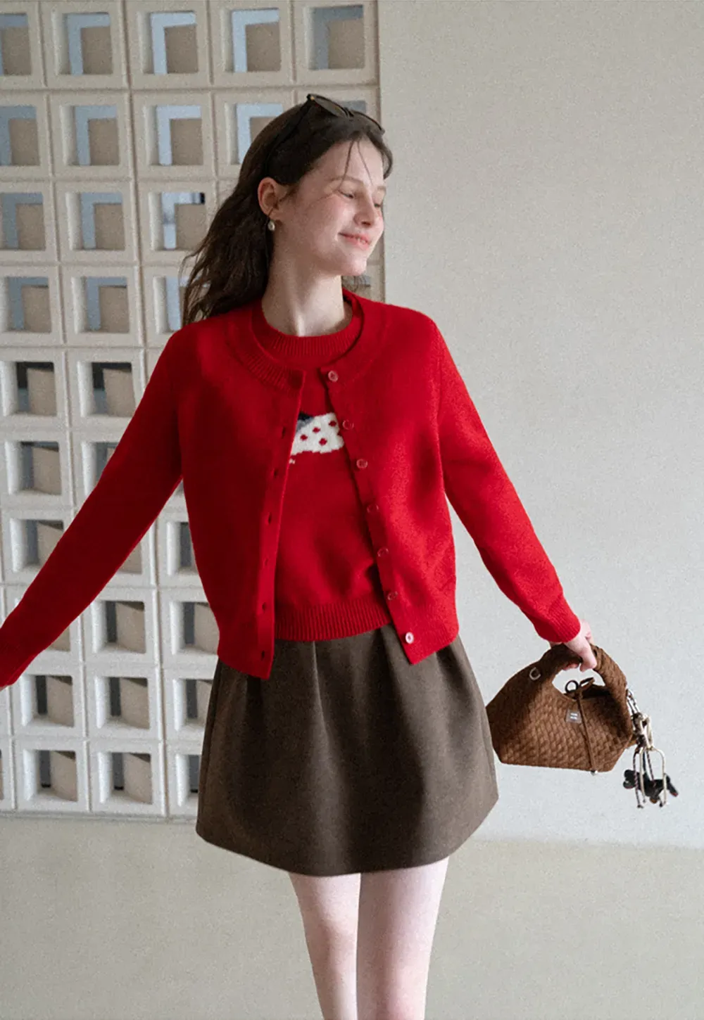 Stylish Knit Cardigan with Embroidered Design