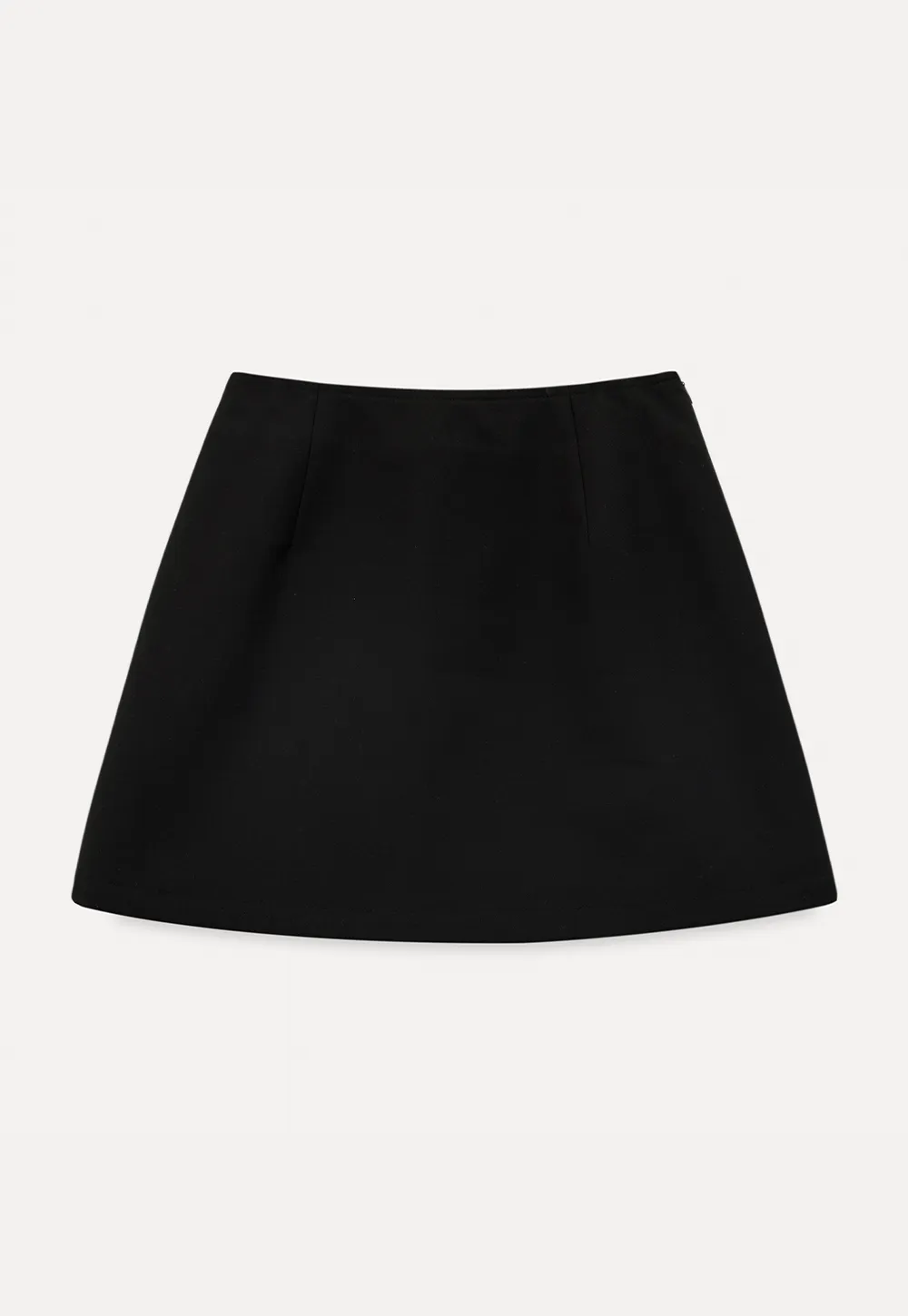 Plaid Skirt with Front Slit