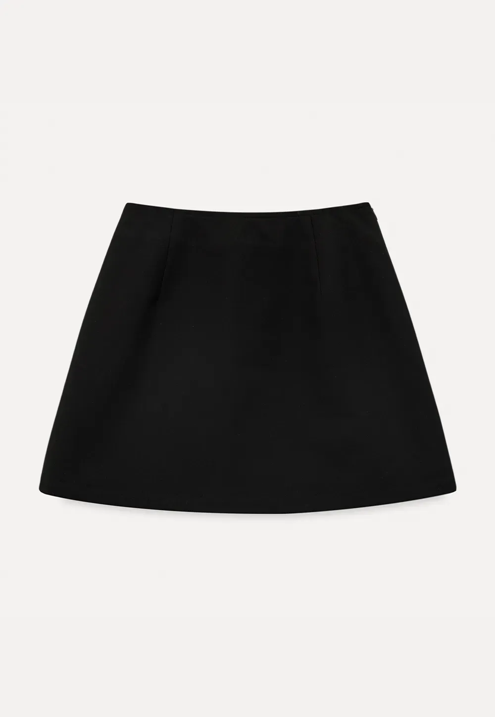 Plaid Skirt with Front Slit