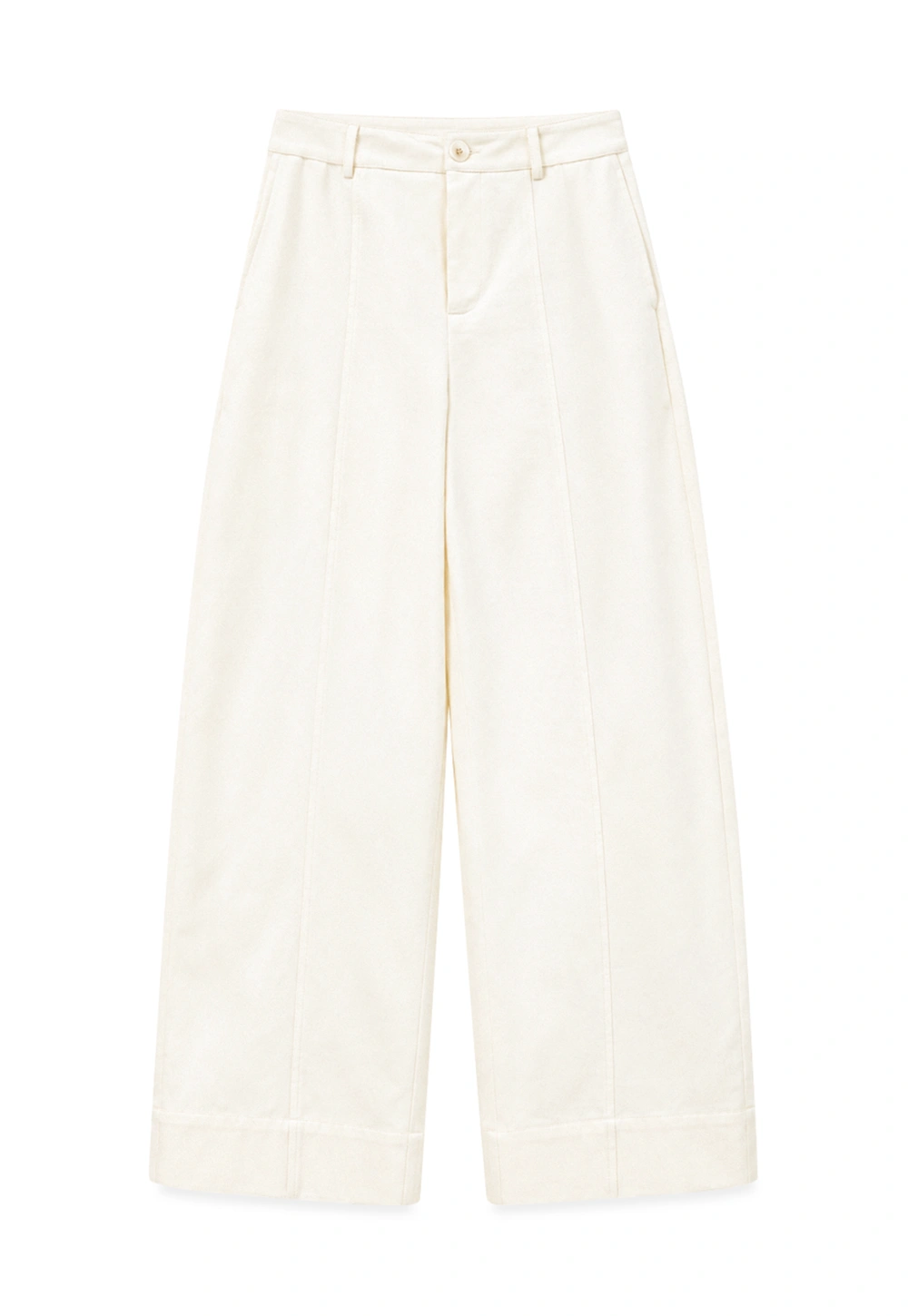 Wide Leg Straight Cut Casual Pants