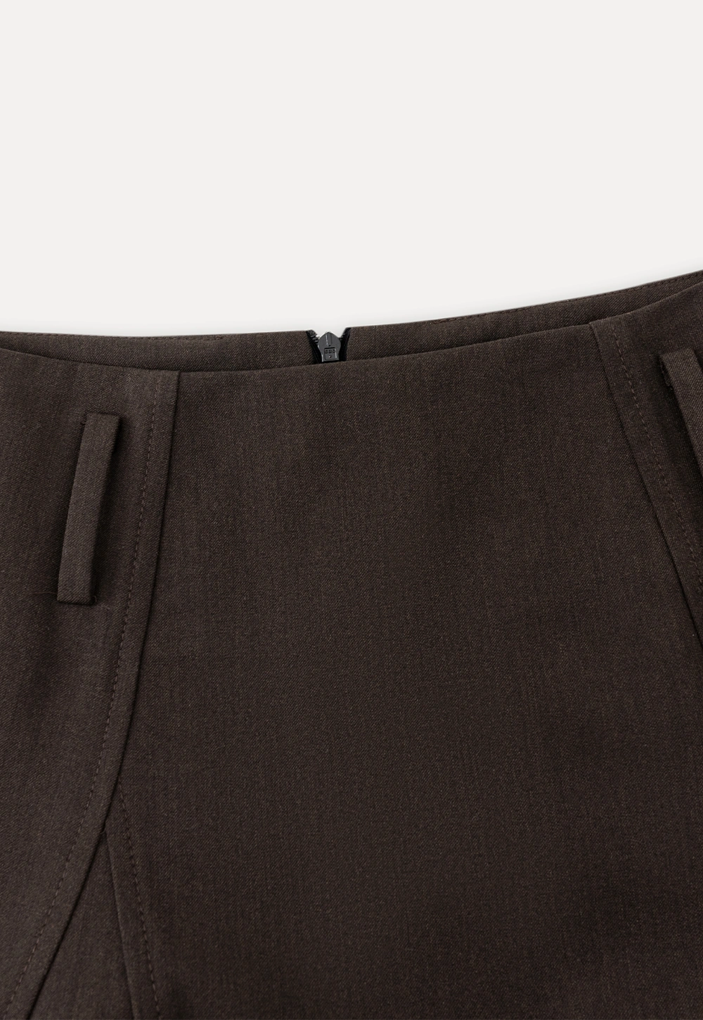 A-Line Brown Skirt with Ruffled Bottom for Women