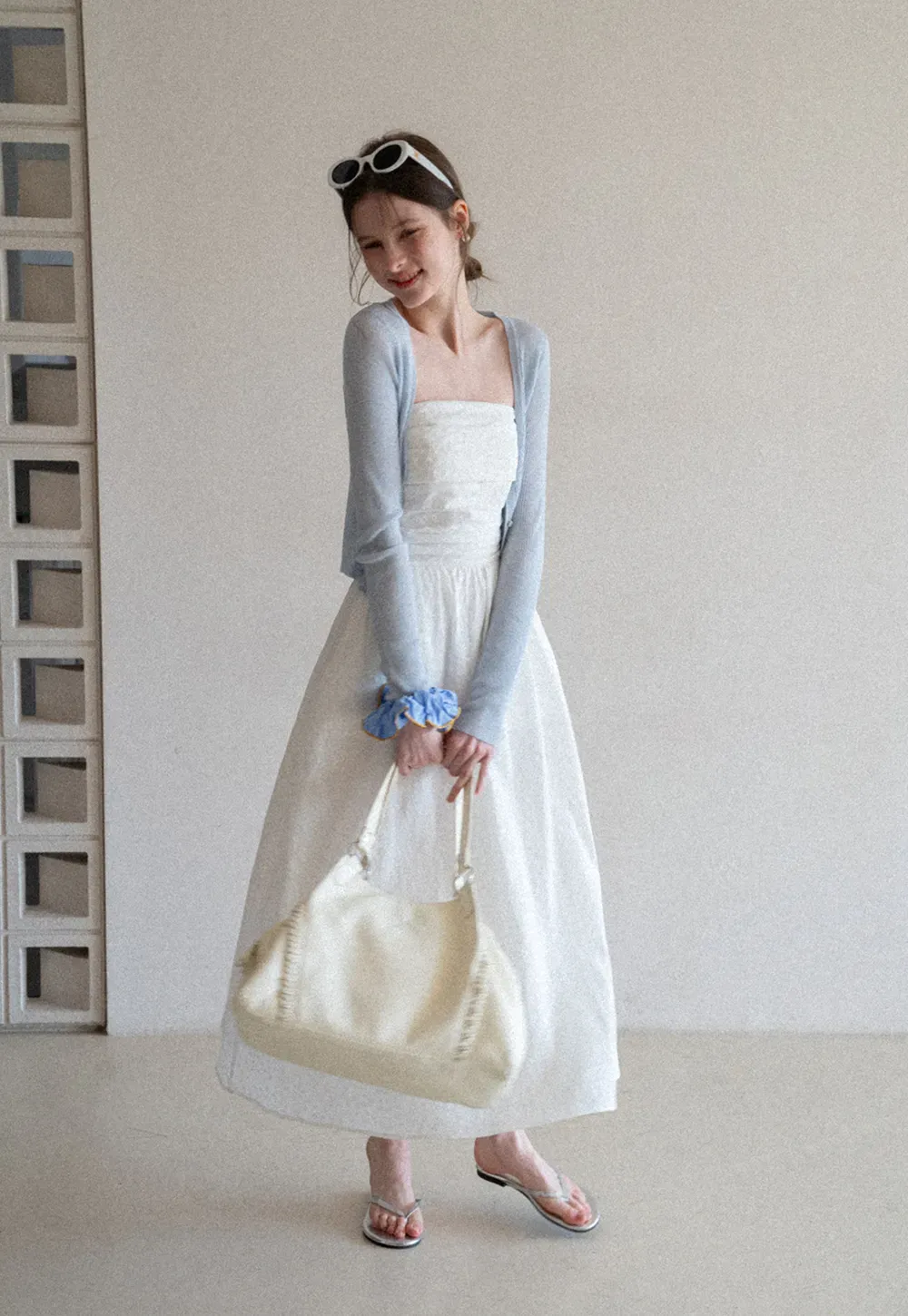 Lightweight Ribbed Knit Cardigan with Open Front