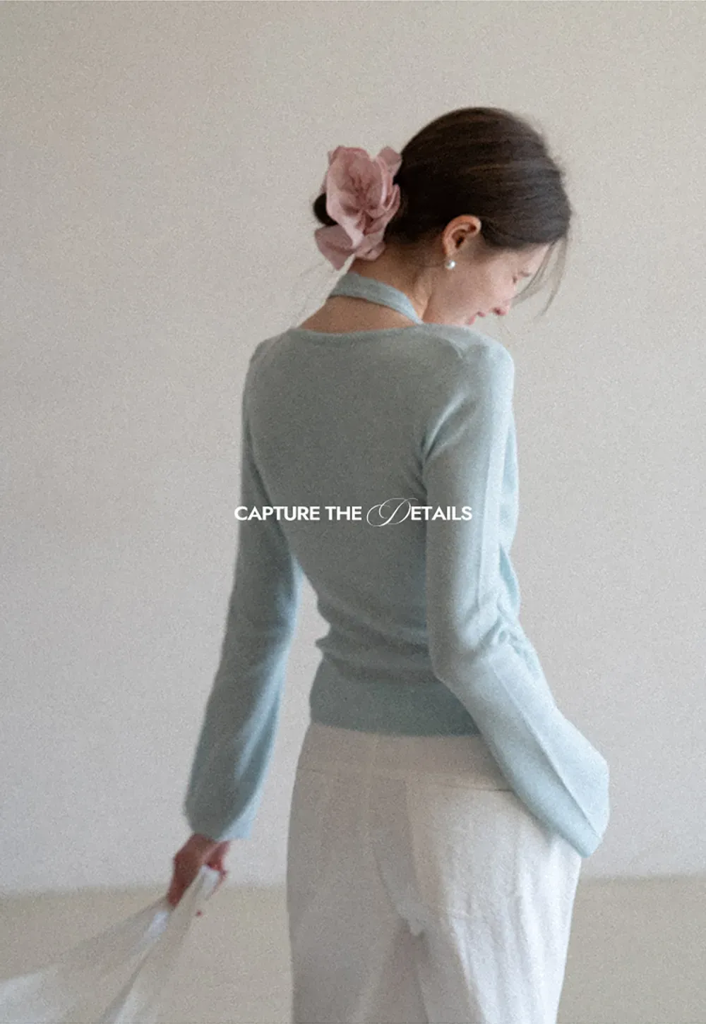 V neck long sleeve knit cardigan with open shoulders