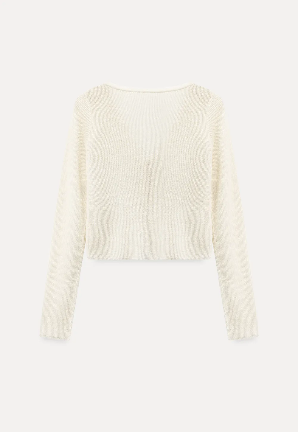 V Neck Long Sleeve Knit Cardigan with Front Tie