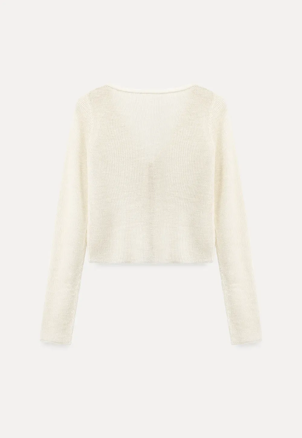 V Neck Long Sleeve Knit Cardigan with Front Tie