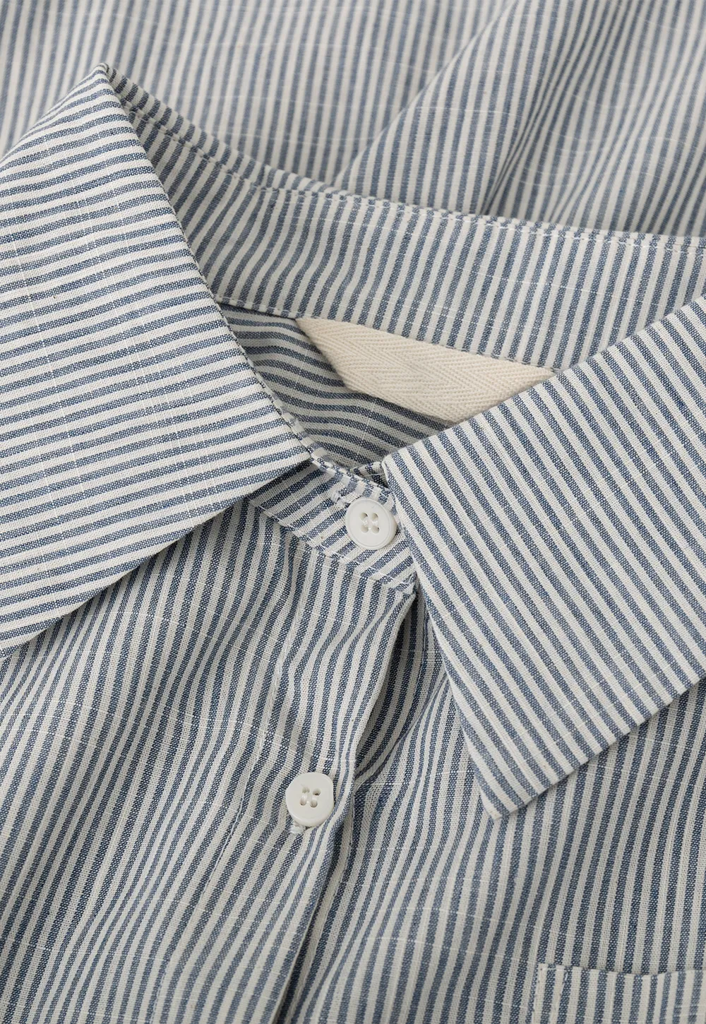 Striped Shirt with Belt and Lace Trim Tank Top