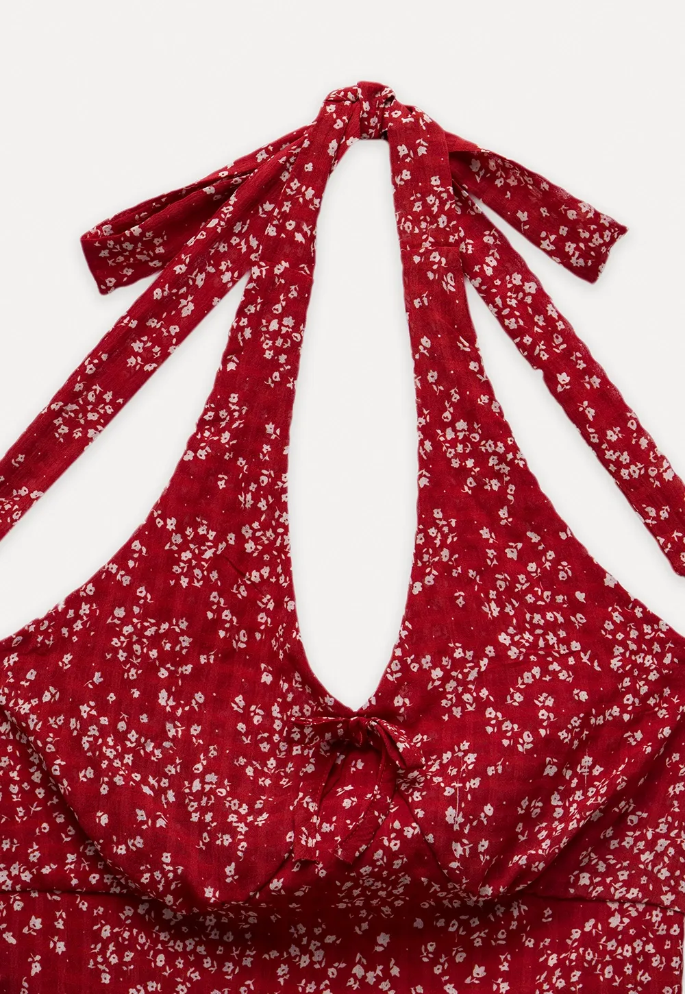 Floral Print Halter Neck Dress