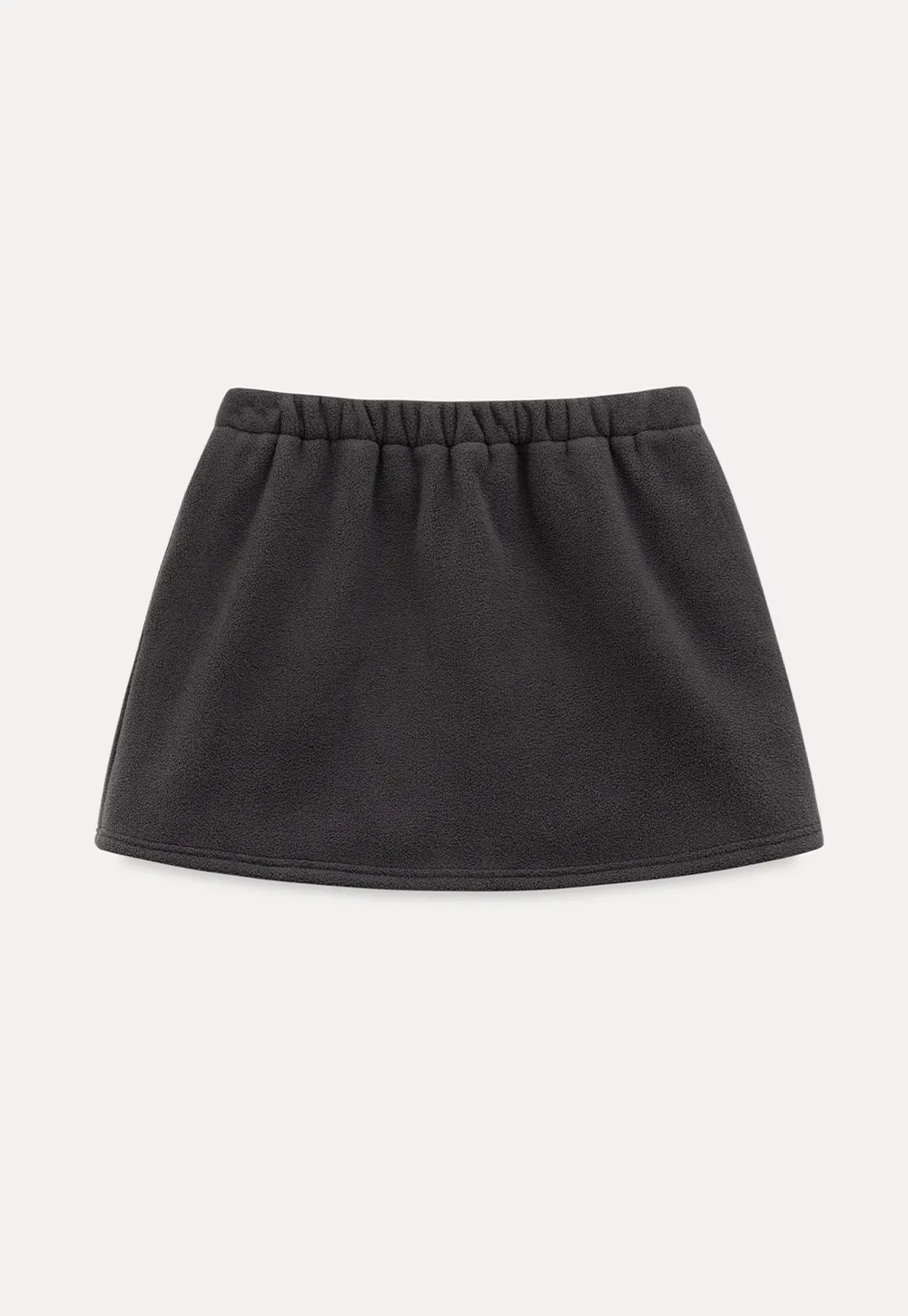 Fleece Mini Skirt Elastic Waist Casual Wear