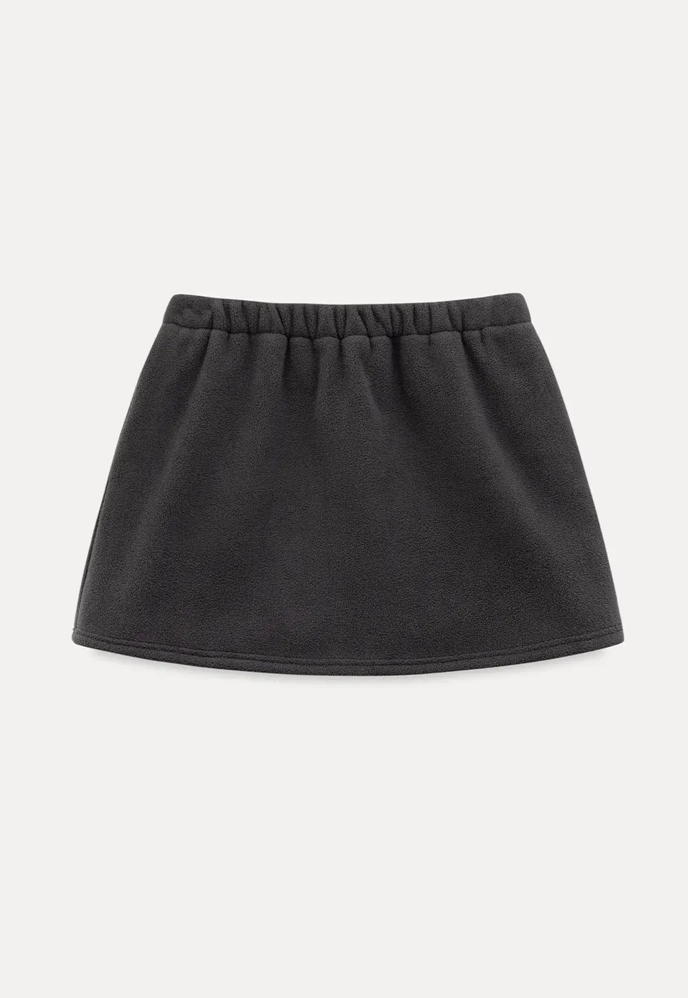 Fleece Mini Skirt Elastic Waist Casual Wear