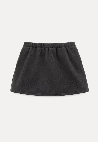 Fleece Mini Skirt Elastic Waist Casual Wear