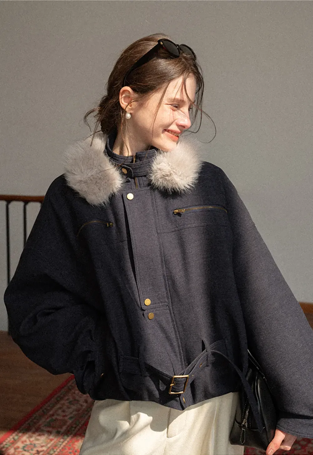 Stylish Fur-Collar Winter Jacket