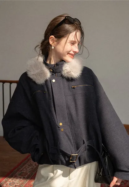 Stylish Fur-Collar Winter Jacket