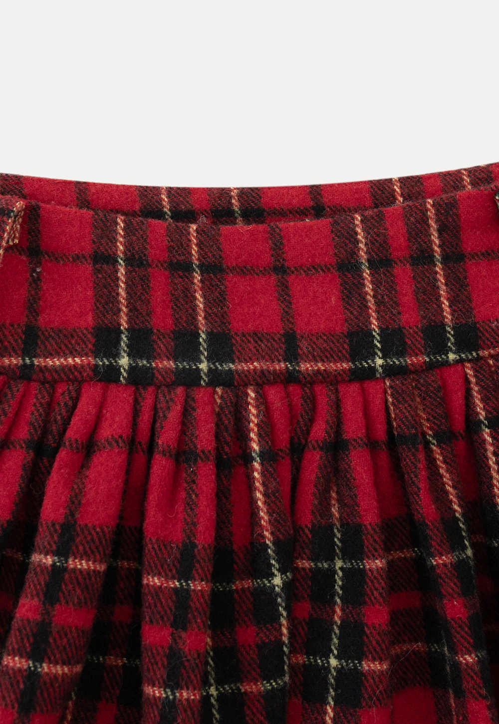 Plaid Midi Skirt with Elastic Waist for Women