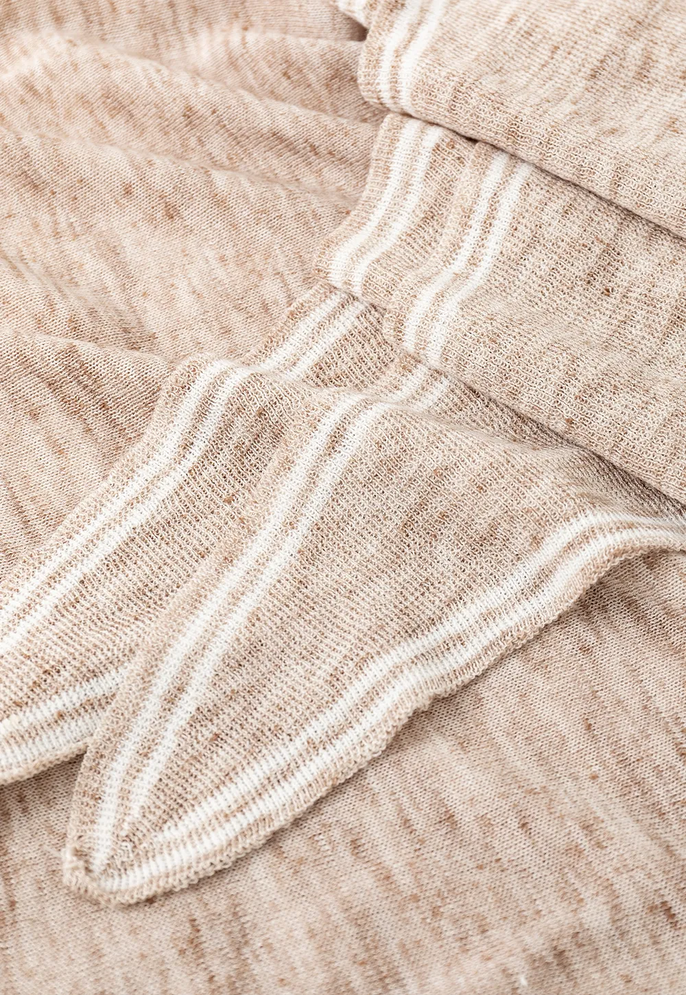 Short Sleeve Knit Sweater with Neck Tie Detail