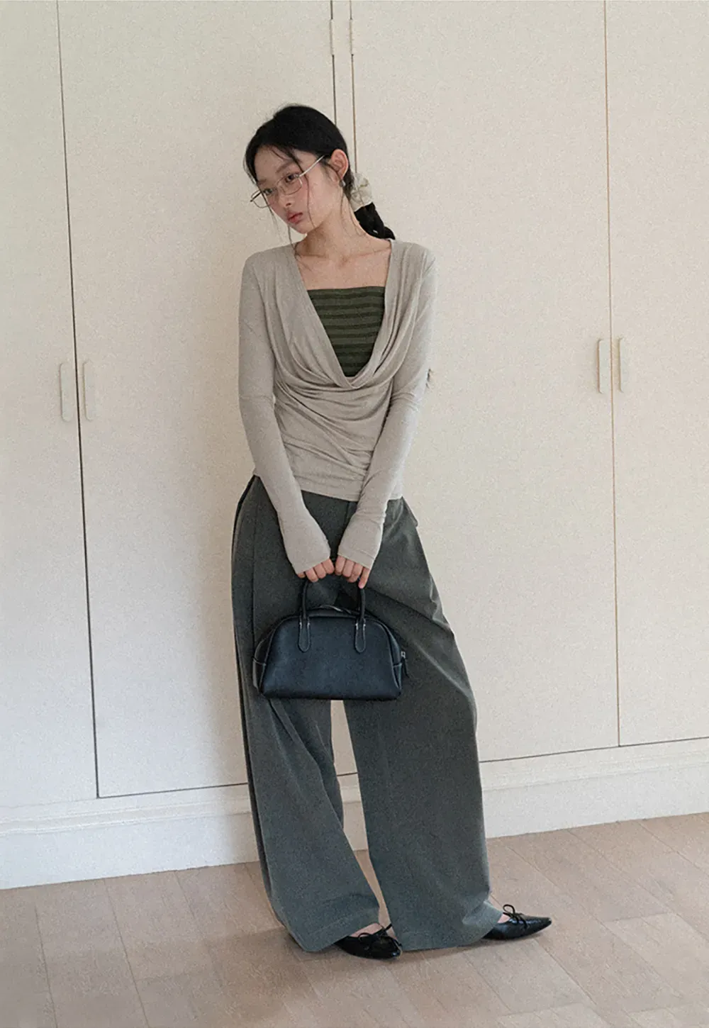Wide Leg High Waist Casual Pants