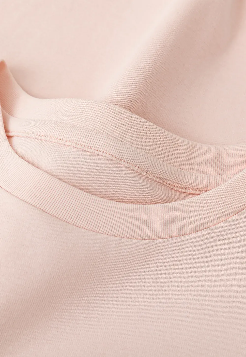 Short Sleeve Crew Neck T Shirt with Sheer Scarf Detail