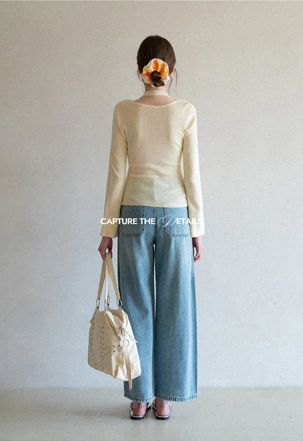 V neck long sleeve knit cardigan with open shoulders