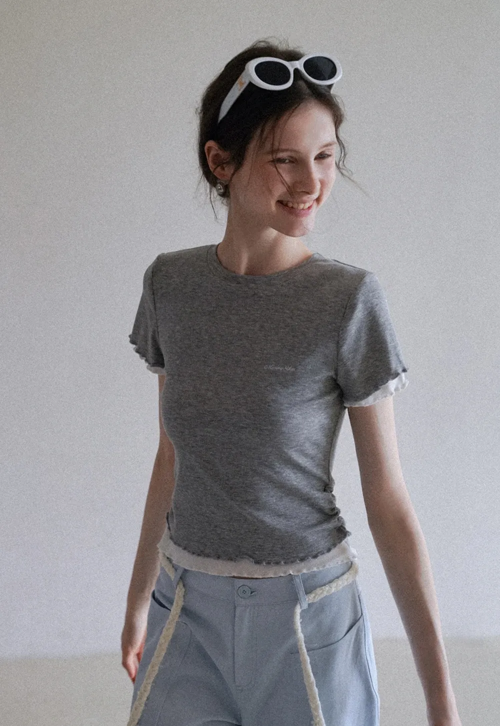 Women's Layered Look Short Sleeve T-Shirt